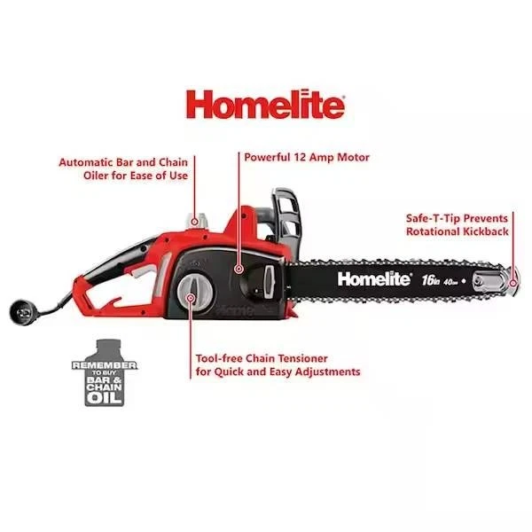 Homelite NEW 16 in. 12 Amp Electric Chainsaw (22E) - Image 4 of 4