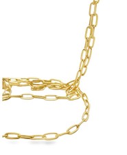 Gold Plated Brass Flat Long Cable Electro Plated Smooth Chain 5.7 2.8 mm -