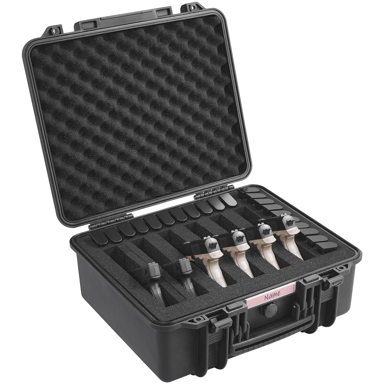 ​​SKYSHALO Pistol Case - Holds 6 Guns, 19.3x17.1x8.3", Lock​