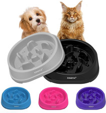 2PCS Anti-Choking Slow Feeder Dog Bowls Small Size Dog, Slow Feeder Cat Bowl - S