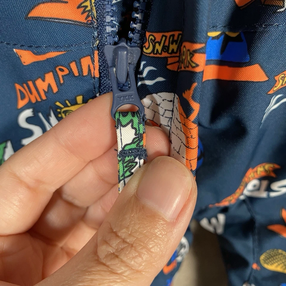 Quiksilver Infant Baby Snow Suit 6-12M DryFlight 10K Sherpa Lined Blue Printed - Image 4 of 4