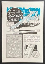 Wooden SLIDE 1937 HowTo Build PLANS Dismantles for storage