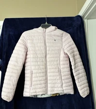 Women's Joules Light Pink Quilted Jacket Size 8 Hooded