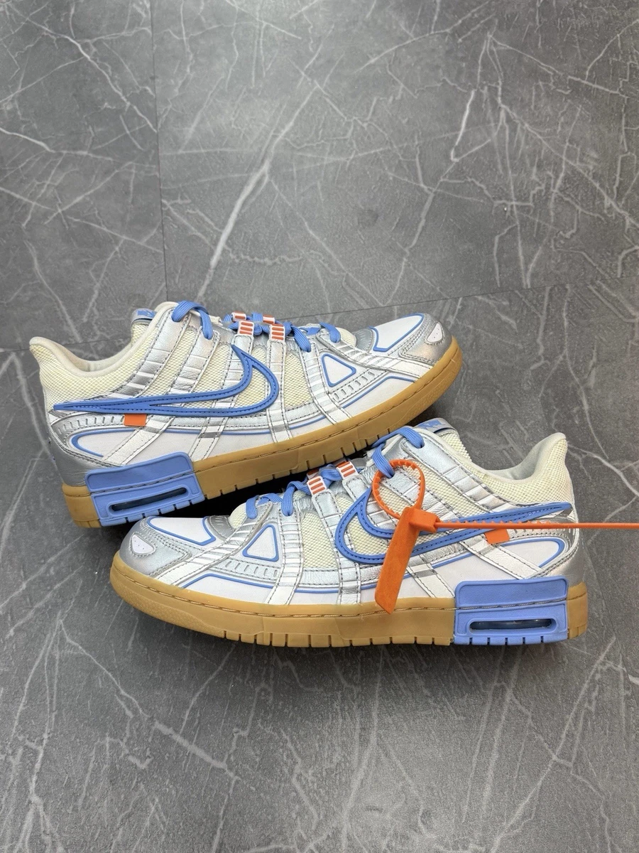 Preços baixos em Nike Off-White x Air Rubber Dunk University Blue