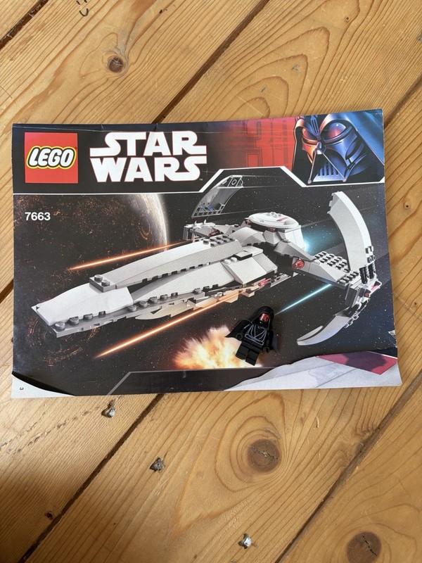 LEGO Star Wars 7663 Sith Infiltrator Mini figure And Manual Only No Box Or Set