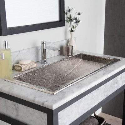 Native Trails CPS500 Trough 30 Bathroom Sink Brushed Nickel