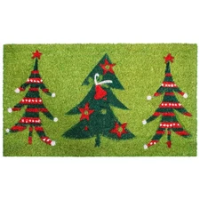 New Best Calloway Mills 120981729 Christmas Trio Doormat, 17" x 29", Multicolor
