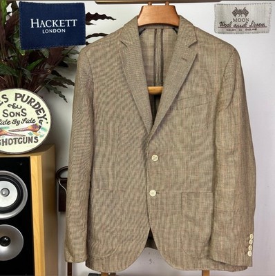 HACKETT (42R) Wool & Linen Moon Unlined Lightweight Tweed Sport Coat Jacket
