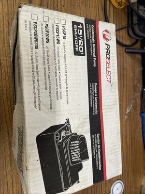 PROSELECT CONDENSATE PUMP - PSCP15WS - 115V - 65 GPH - WITH SAFETY SWITCH