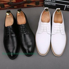 British Mens Lace Up Pointy Toe Wedding Business Leather Dress Shoes Brogue Hot