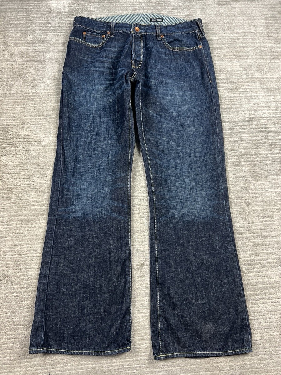 Vintage Guess Premium Jeans Men 38 Blue Dark Wash Denim Falcon Low