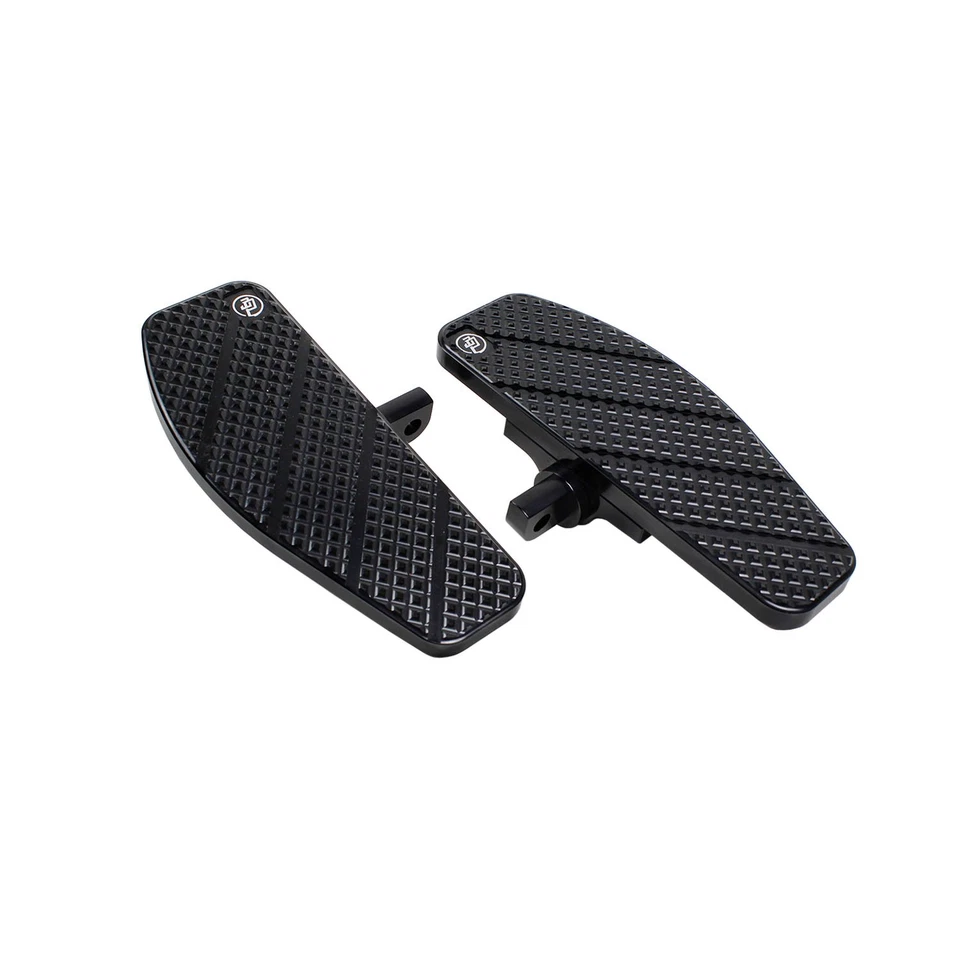 Pedales de pie de estribo de aluminio negro para Harley 84-17 Softail Bad Boy FXS  Foto 3 de 4