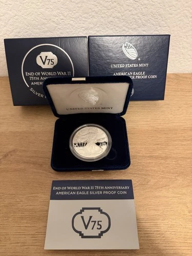 2020 End Of WW2 75th Anniversary American Eagle Silver Proof Coin V75