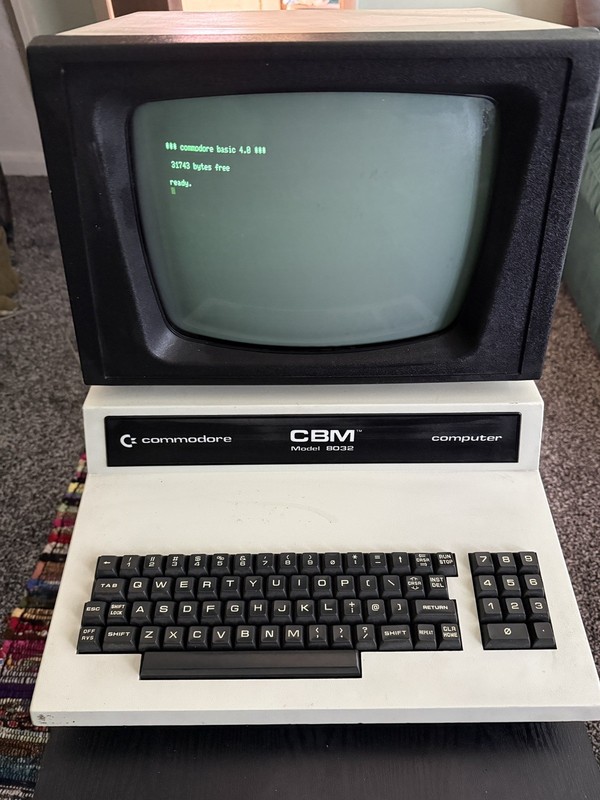 CBM COMMODORE PET 8032 c/w PETDISK MAX SD BASED DISK DRIVE