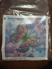 Butterfly Diamond Art Kit Canvas Gift New