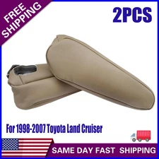 New Front Seat Armrest Cover Tan Leather Fits 1998-2007 Toyota Land Cruiser