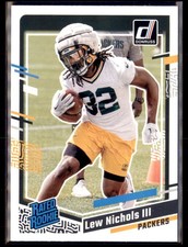 2023 Donruss Football Lew Nichols III Packers 335 Rated Rookie