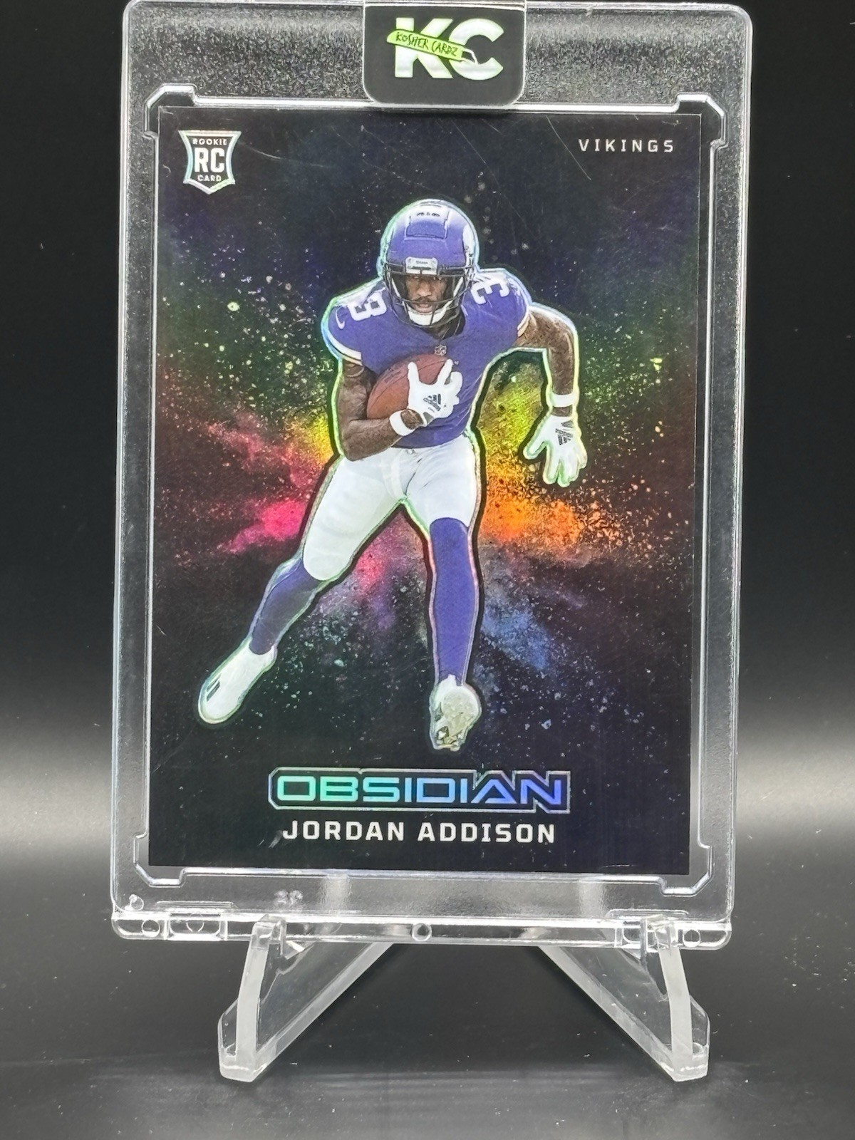 Jordan Addison Panini Obsidian Black Color Blast #7 Base