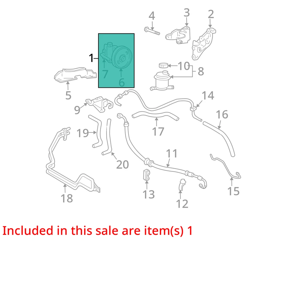 Bomba de columna de dirección asistida Hyundai Accent 2000-2003 OEM QCUQH Foto 2 de 3