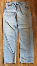 Vintage Levis 501 36x34 Jeans Men's Blue USA Made Denim Button Fly Worn Stains