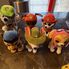 Paw Patrol Ty Beanie Baby Boos Plush Collection Lot Of 6