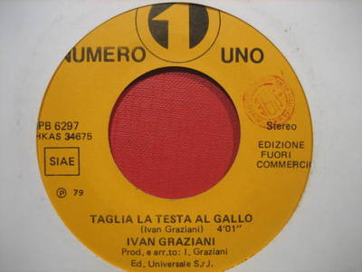 IVAN GRAZIANI ''Schneiden Sie den Kopf dem Hahn'' PATTY PRAVO ''Sentirtti'' 45gg PROMO JB