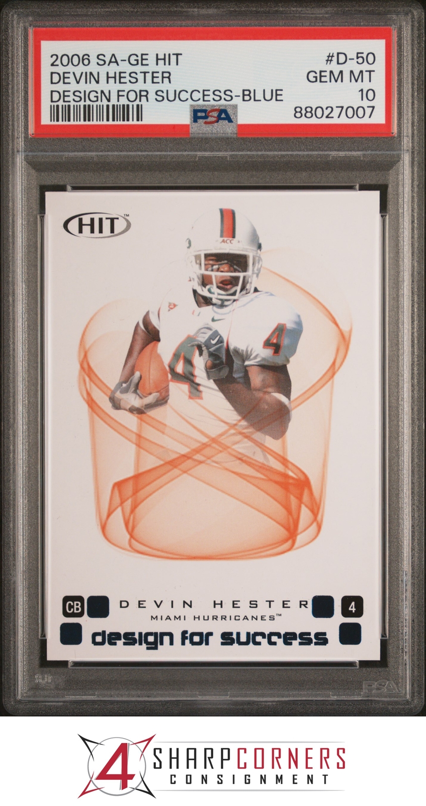 Devin Hester SA-GE Hit Design for Success #D50 Blue