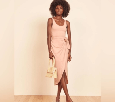 Reformation Kaila blush pink Knit Dress sz XL | eBay