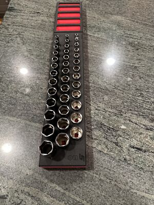 #ad Snap on 239sfssfr 39 piece 3 8 drive 6 point sae socket set in foam 1 4 1quot; red $1044.95