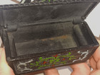 Antique Cast Iron WILTON 2 wall MATCH SAFE HOLDER Ornate Painted LIDDED Flip Top — photo 9