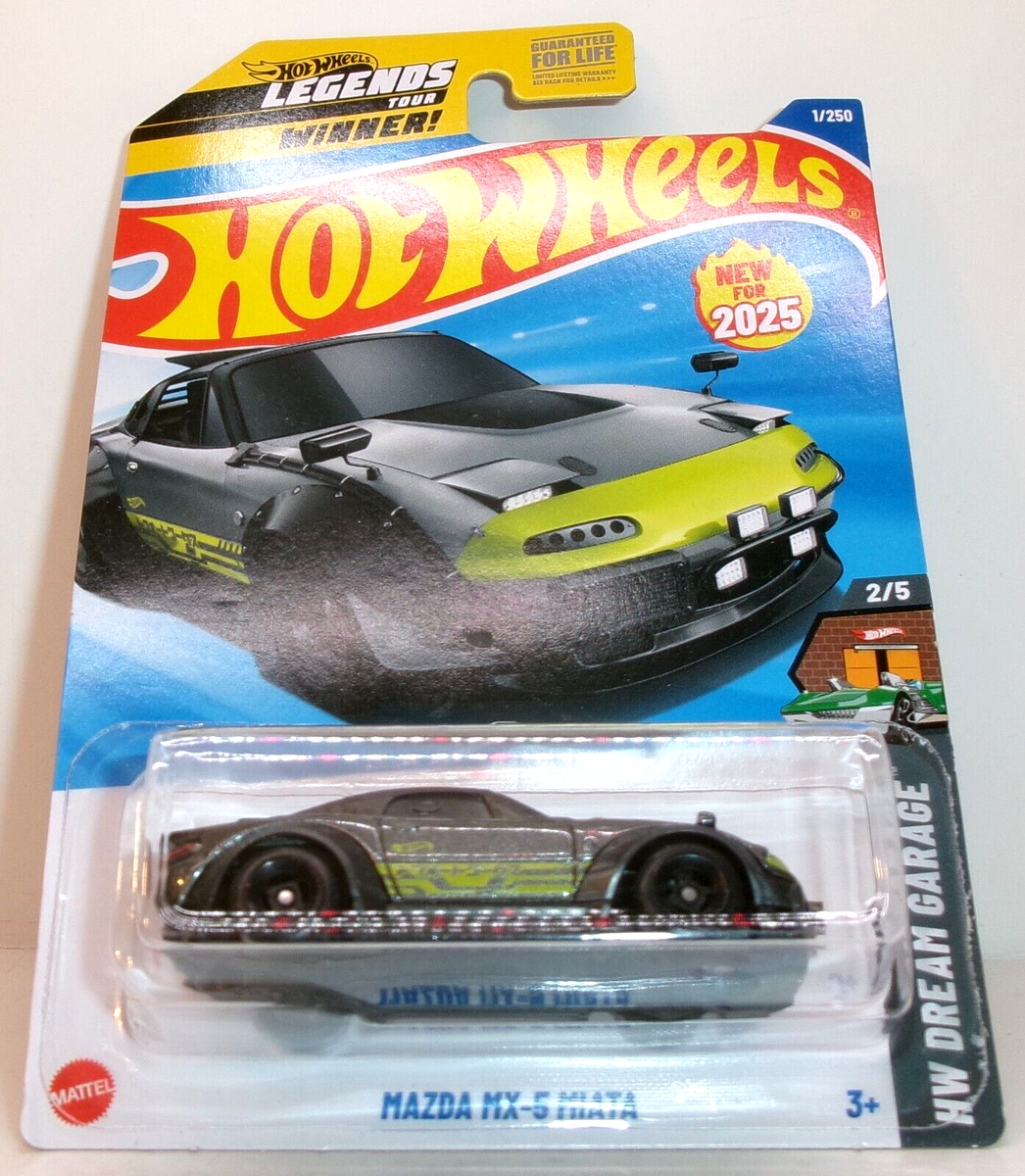 2025 HOT WHEELS HW DREAM GARAGE 2/5 GRAY MAXDA MX-5 MIATA LEGENDS