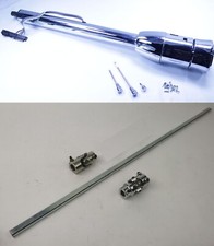 Chrome 32 Floor Shift Steering Column 36 Shaft U-joints Mustang Ii Manual