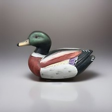 Jasco Mallard Duck Hand Painted Porcelain Lint Remover Brush Vintage 80’s