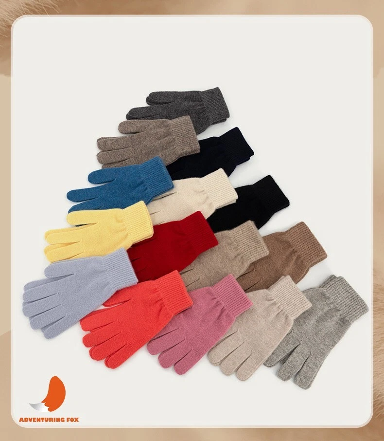 Fox's Pure Cashmere Gloves Mongolian Cashmere Multiple Colors