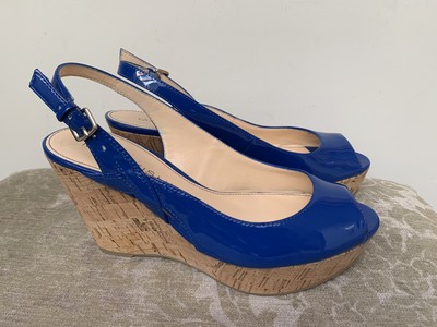 royal blue platform sandals
