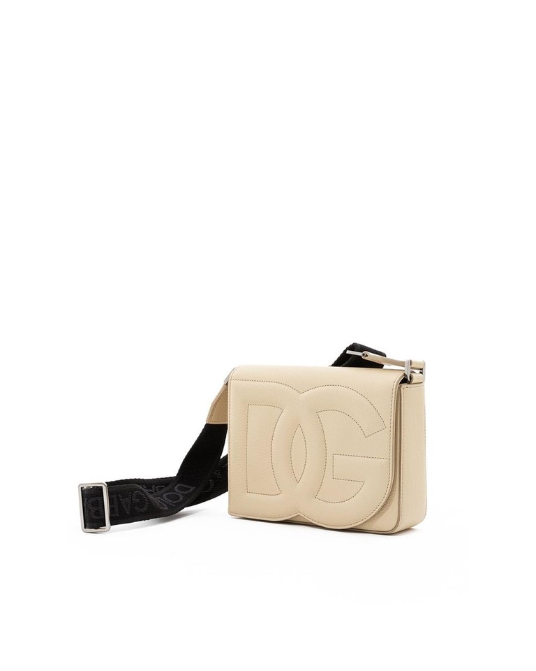 Dolce & Gabbana Leather Tote Bag with Top Handle Bags Beige Size