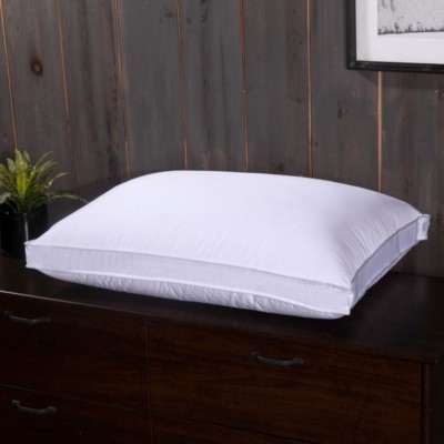 Adjustable Duck Down Pillow White 280 Cotton Shell Medium Firm TC Neck Support