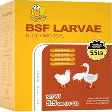 5.5LBS Dried BSF Larvae Superior to Dried Mealworm 85x More Calcium Mealworms...