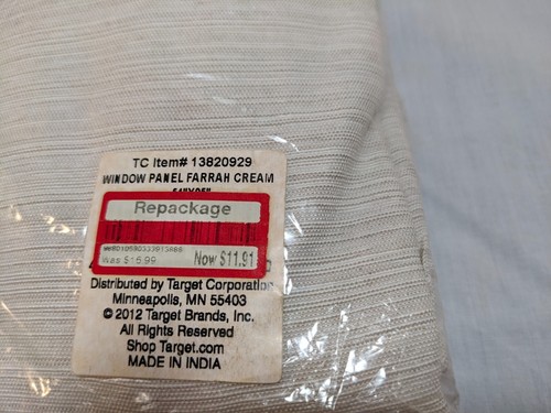 Set of 5 New Drapery Panels Cream 54" W x 95" L Cotton 55/Poly 45 Rod Pocket - Picture 10 of 15