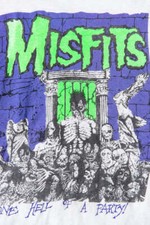 Misfits Rock band One Hell Of A Party 90s White Unisex T shirt NH20954