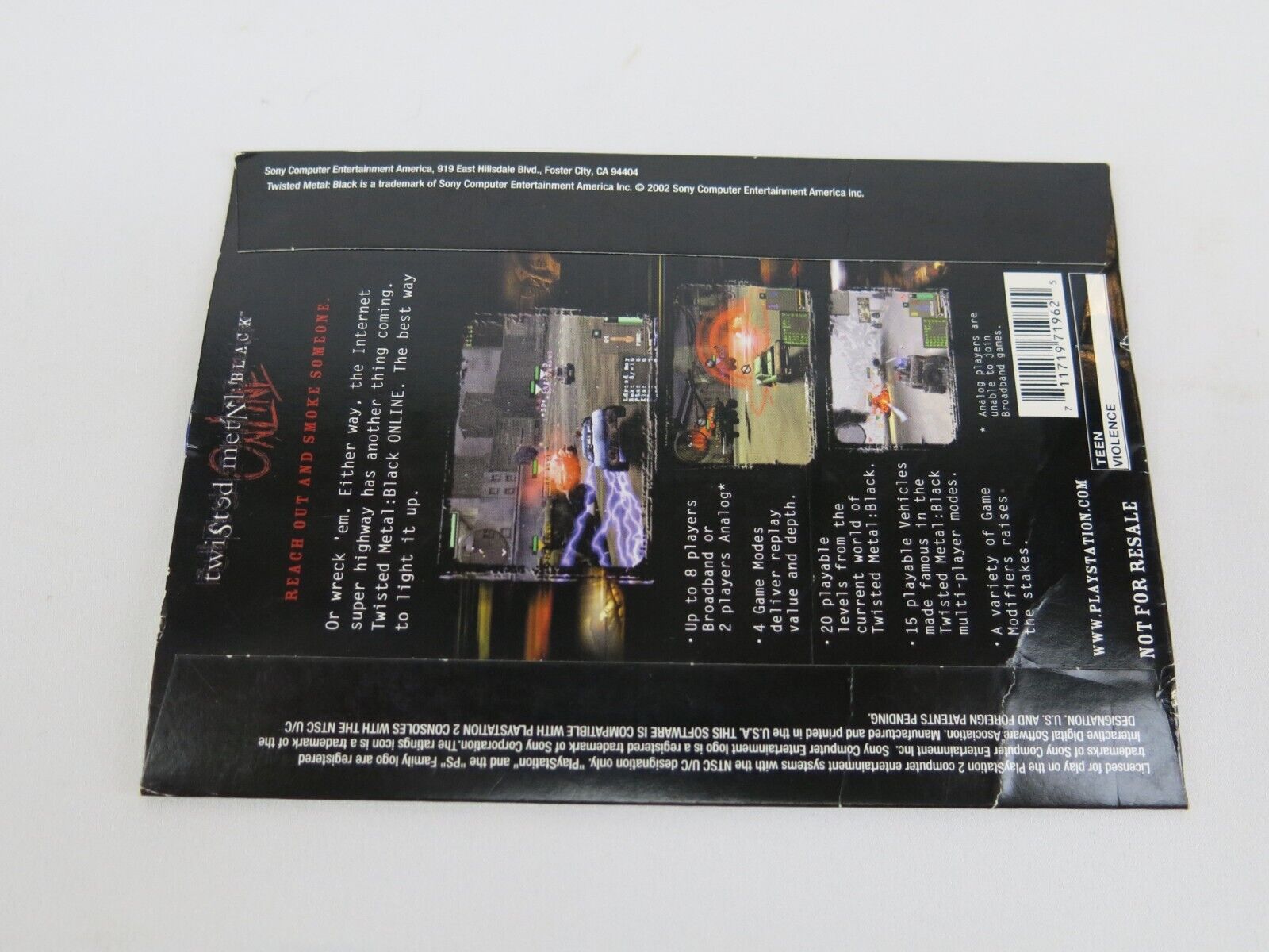 Twisted Metal 2 (Sony PlayStation 1, 1997) for sale online