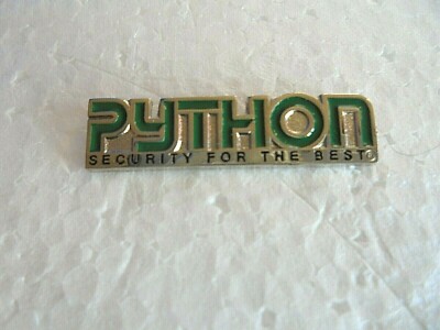 Python Security For the Best - Computer Security? Advertising Pin