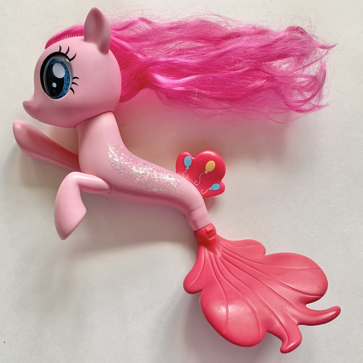 2017 My Little Pony Sea Pony Pinkie Pie Mermaid 9” Pink Balloons