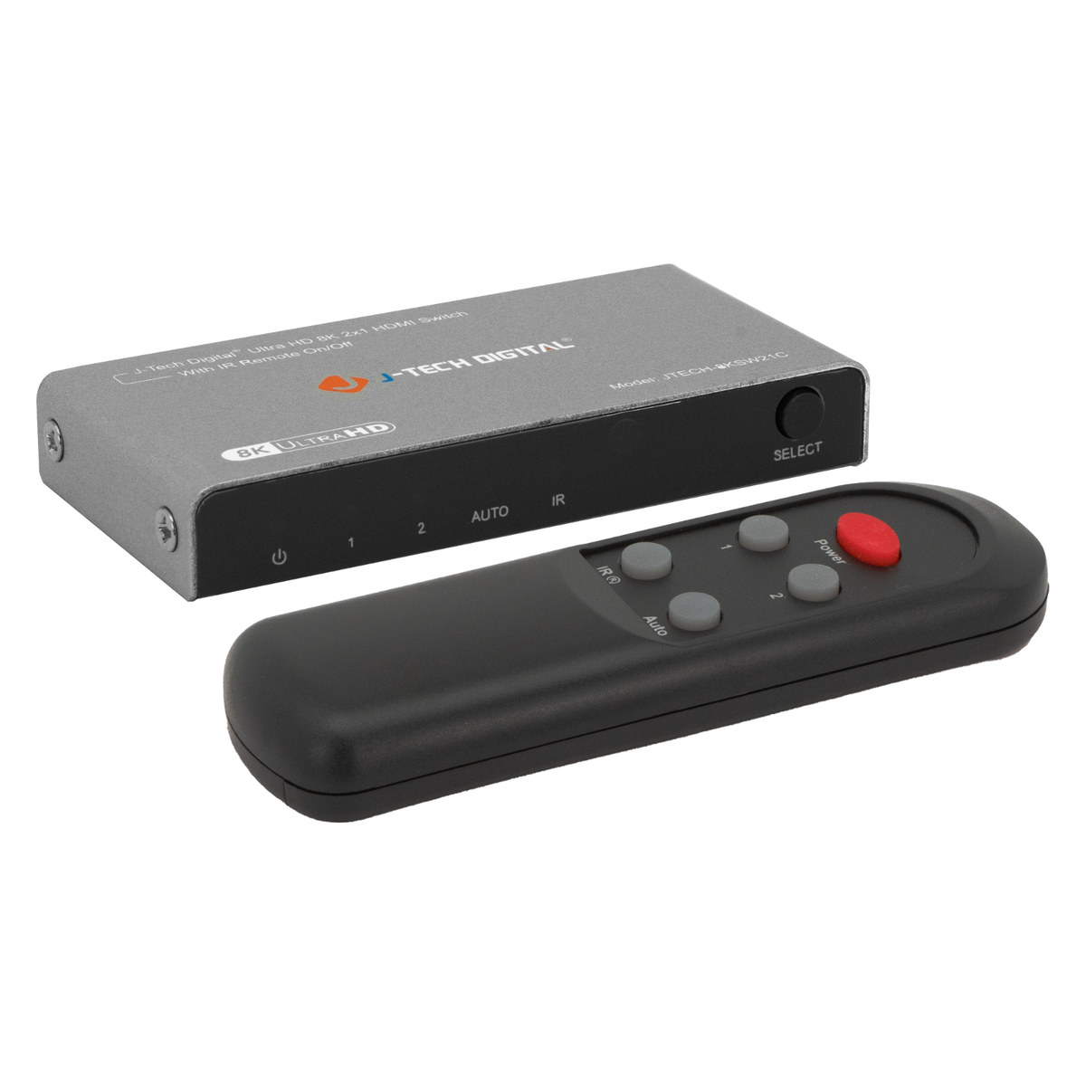 8K 60Hz Inputs Output HDMI Switch w/ IR Wireless Remote [JTECH