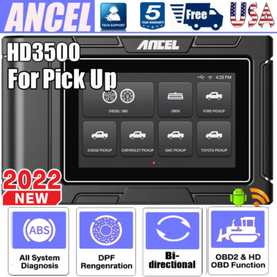 ANCEL HD3500 Pick Up Truck Diagnostic All System DPF Regen BiDirectional Scanner