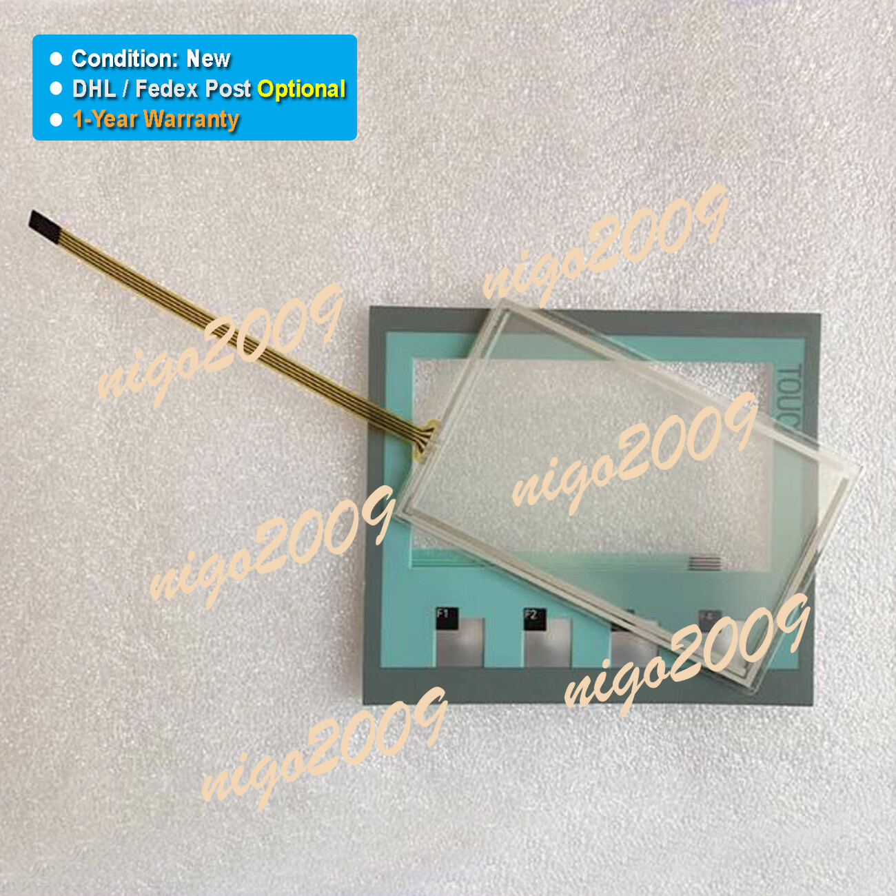 Écran Tactile 6AV6642-0BD01-3AX0 Pour Siemens TP177B + Clavier Membrane - Neuf