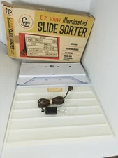 Logan E-Z View Illuminated Slide Sorter No. 1055 All Metal Holds 40-Slides