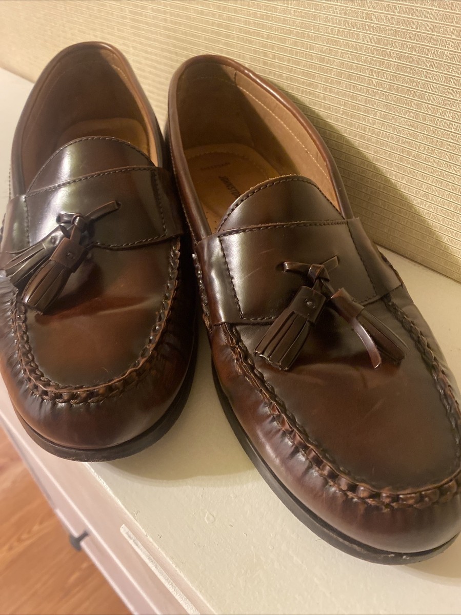 Johnston‎ & Murphy Men\'s Brown Tassel Italian Loafers Size 11.5 Woven Oxford Johnston & Murphy Men main image 3