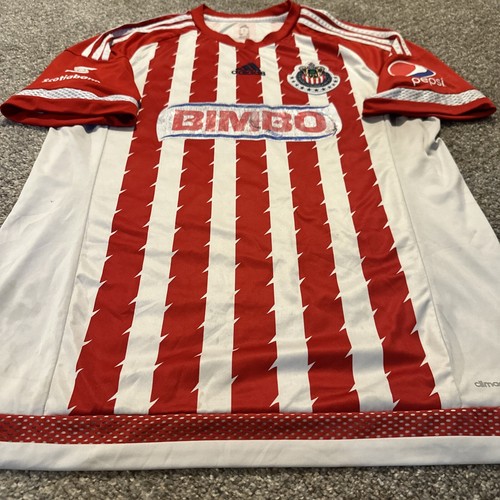 2014 - 2015 Chivas de Guadalajara home football Soccer shirt Jersey Adidas Lg - Picture 2 of 24