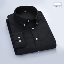 Mens Oxford Shirts Formal Business Long Sleeves Cotton Casual Dress Shirts Tops